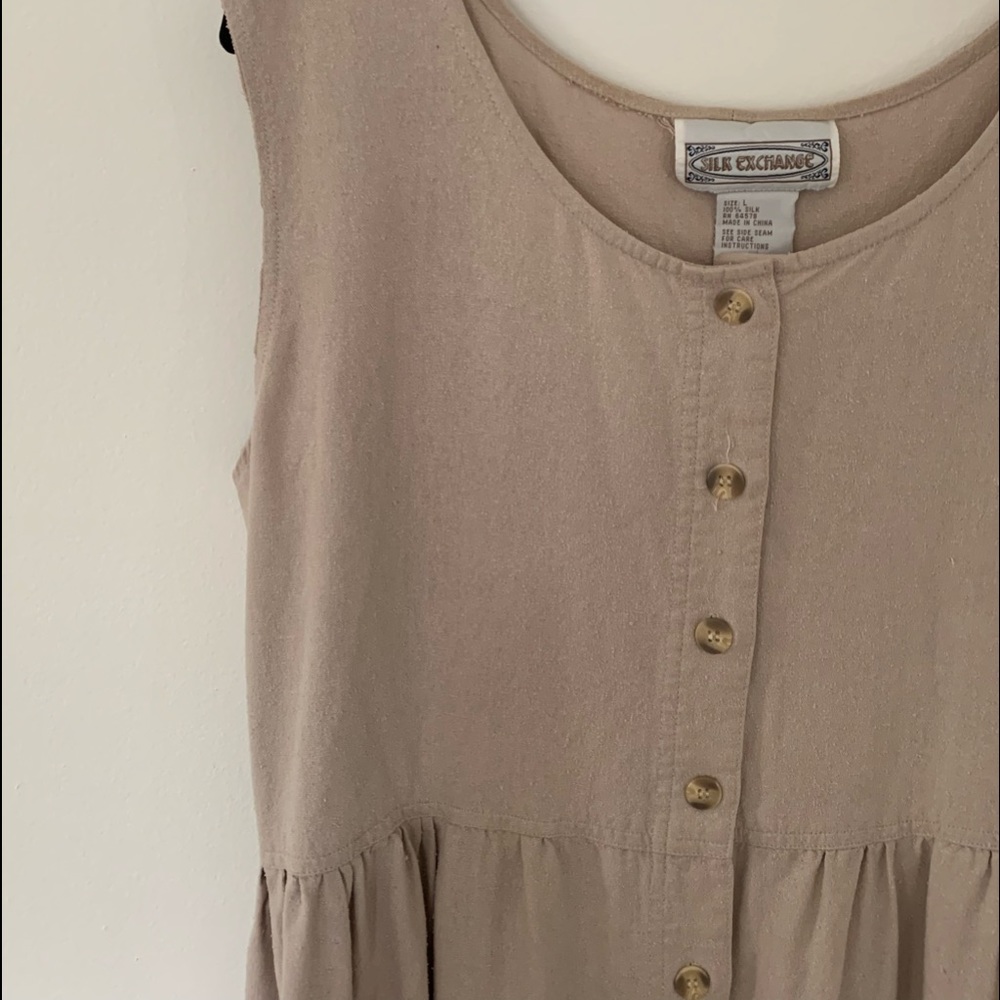 STRESSED Vintage Raw Silk Market Dress